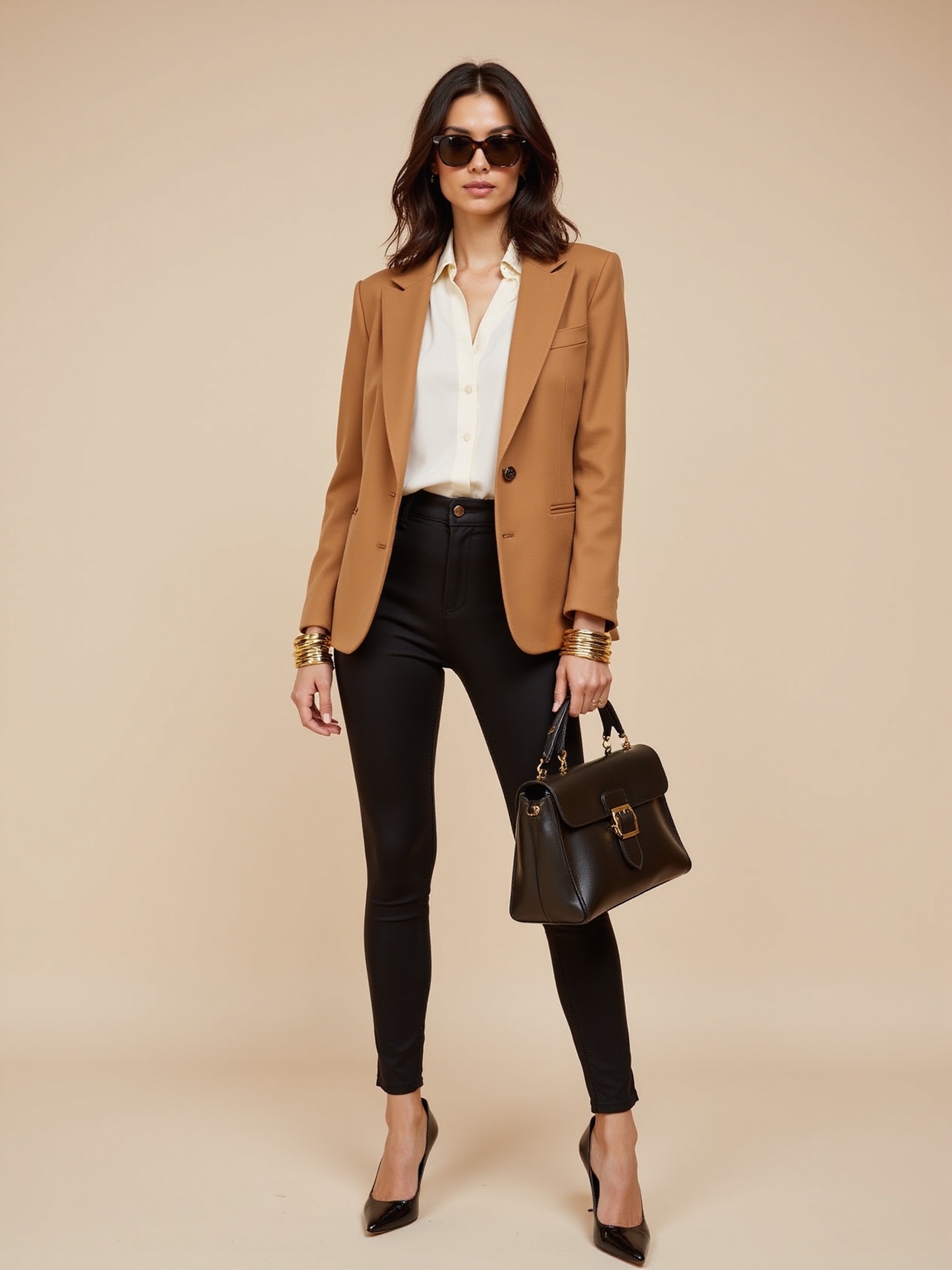 statement jewelry and handbag