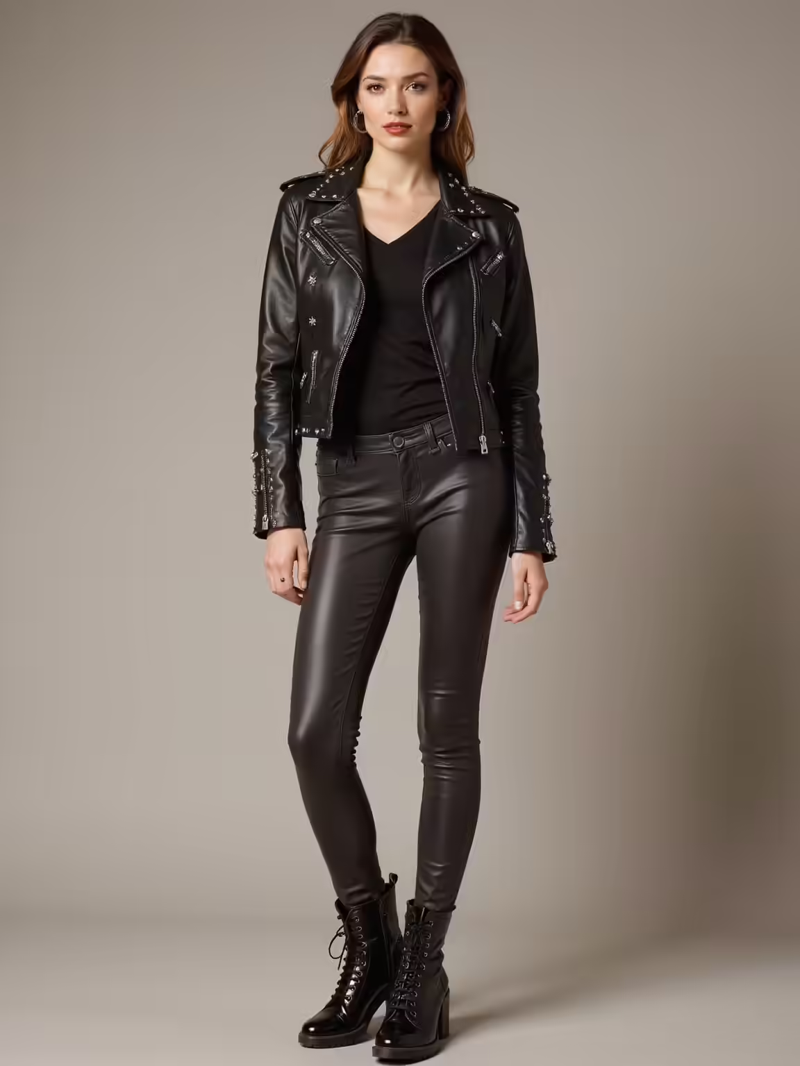 statement leather vintage tee