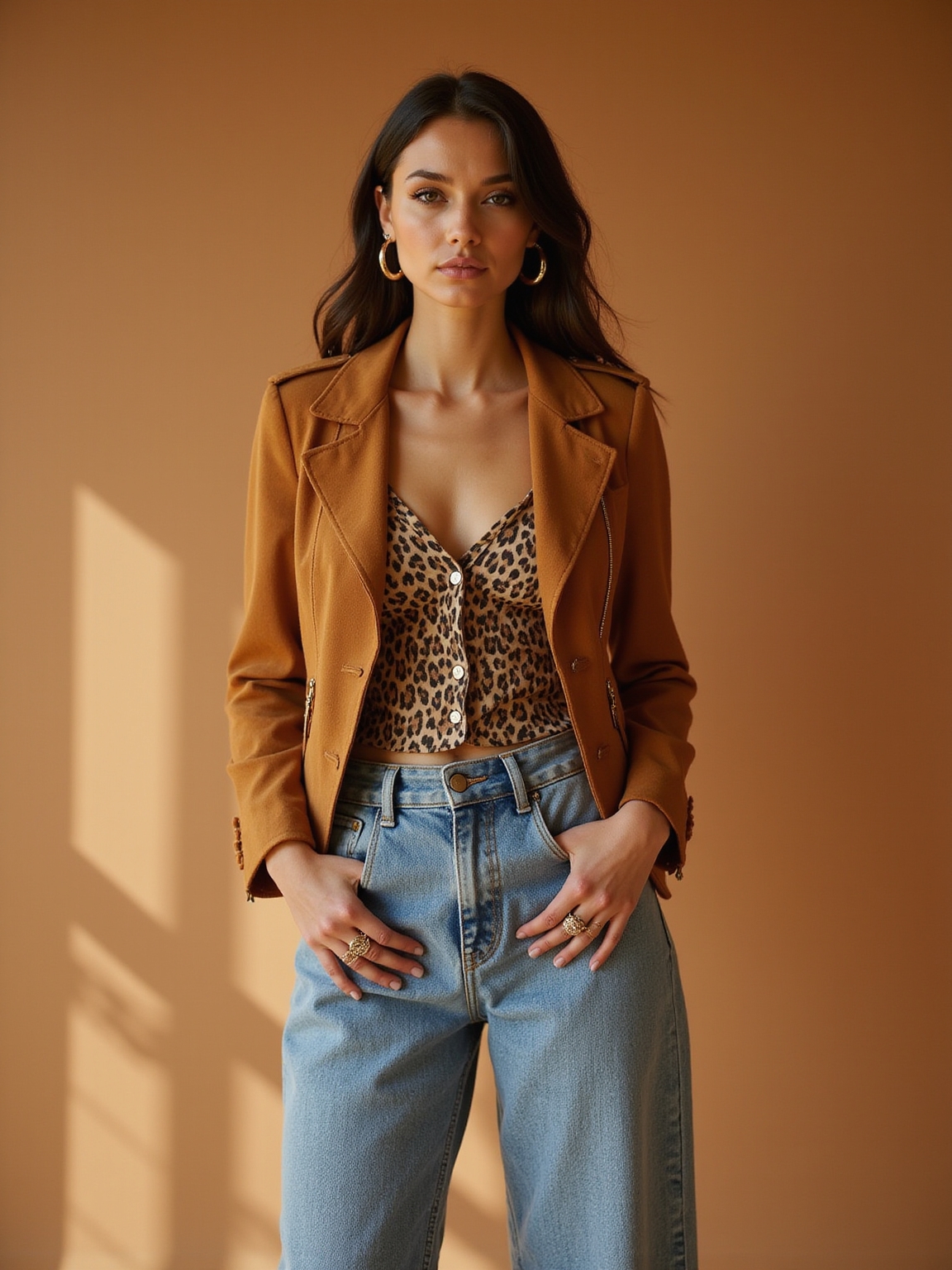 statement top tailored bottom accessory