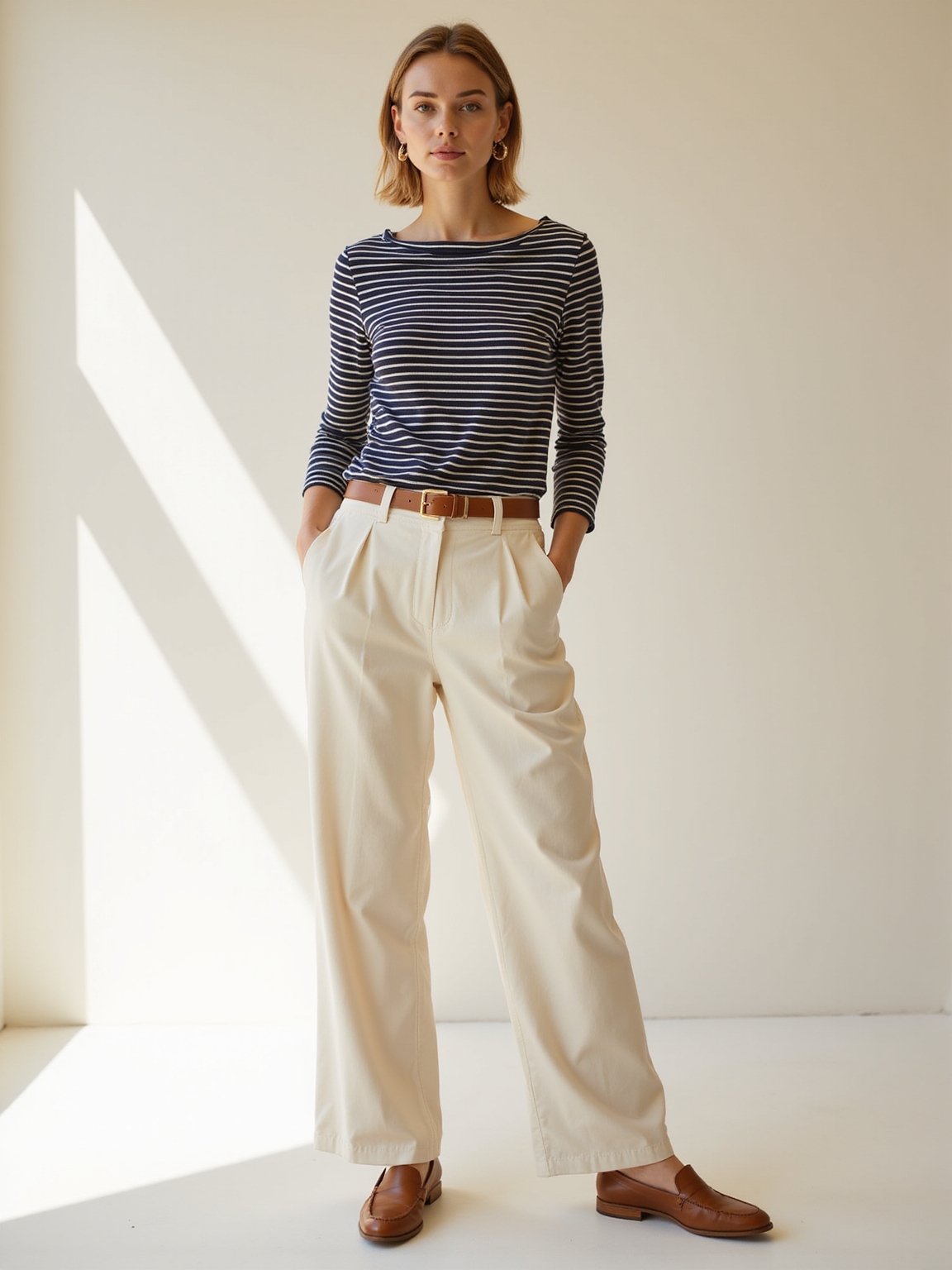 striped breton with denim