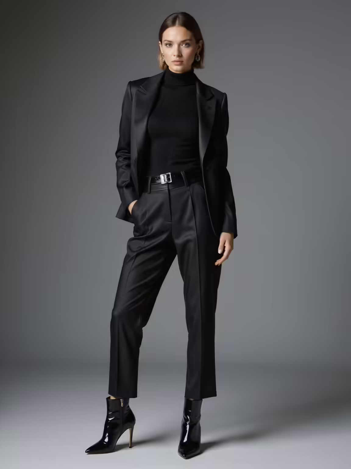 stylish all black monochrome outfits