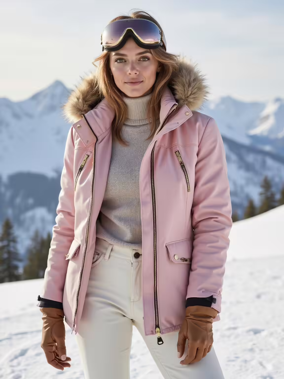 stylish cozy ski slope looks