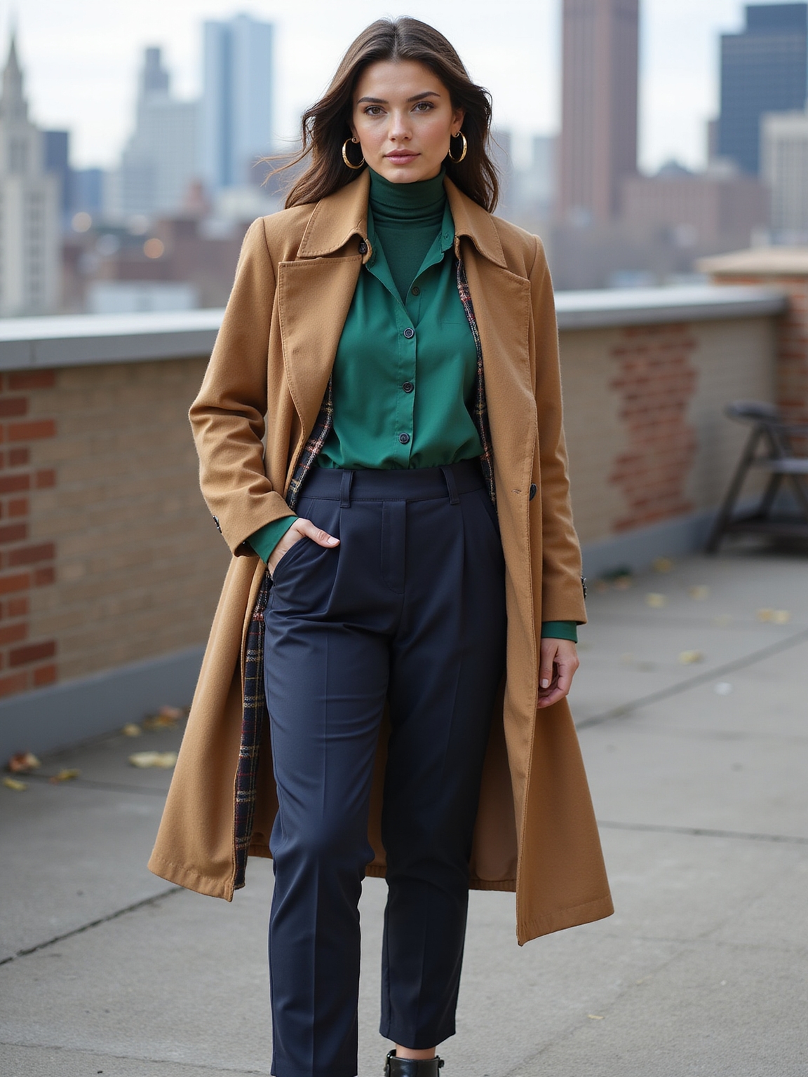 subway to rooftop layered outfit