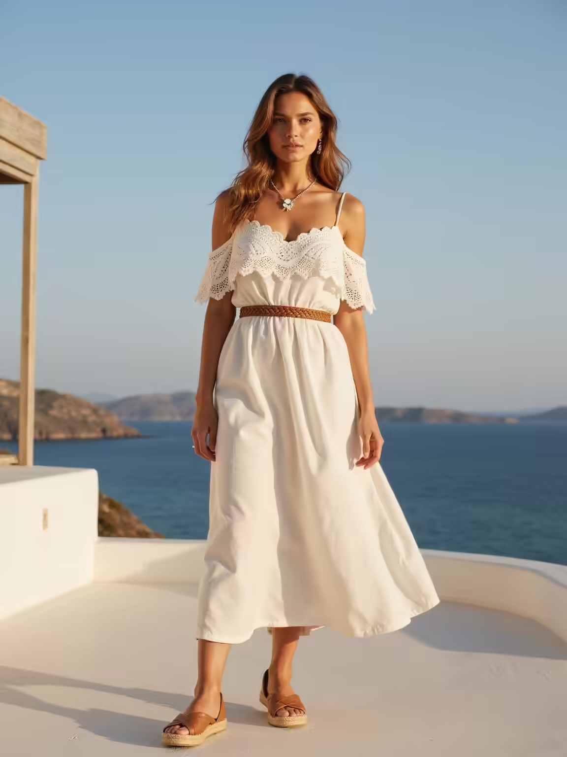 sunlit linen dresses woven totes