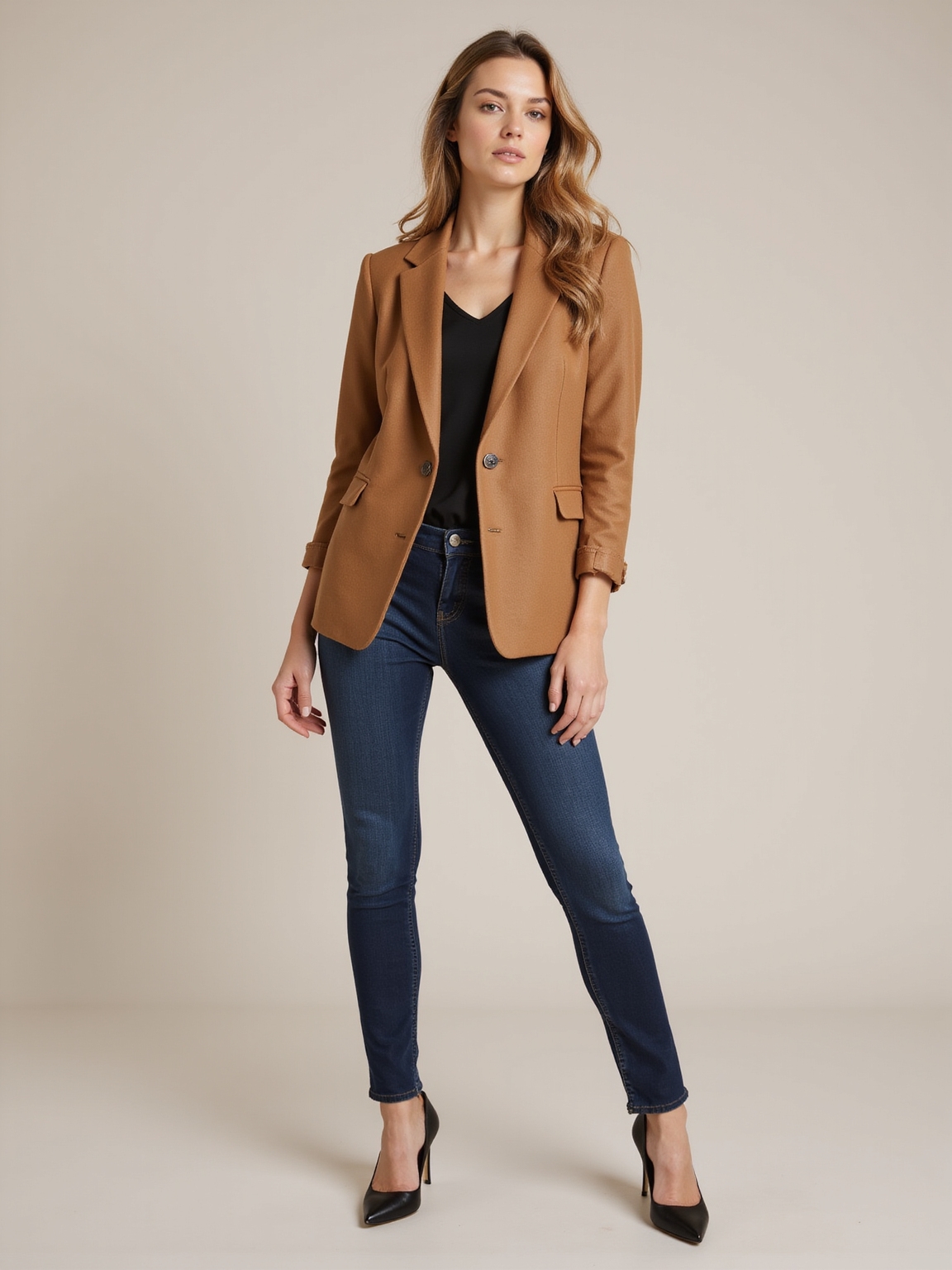 tailored blazer with skinny jeans