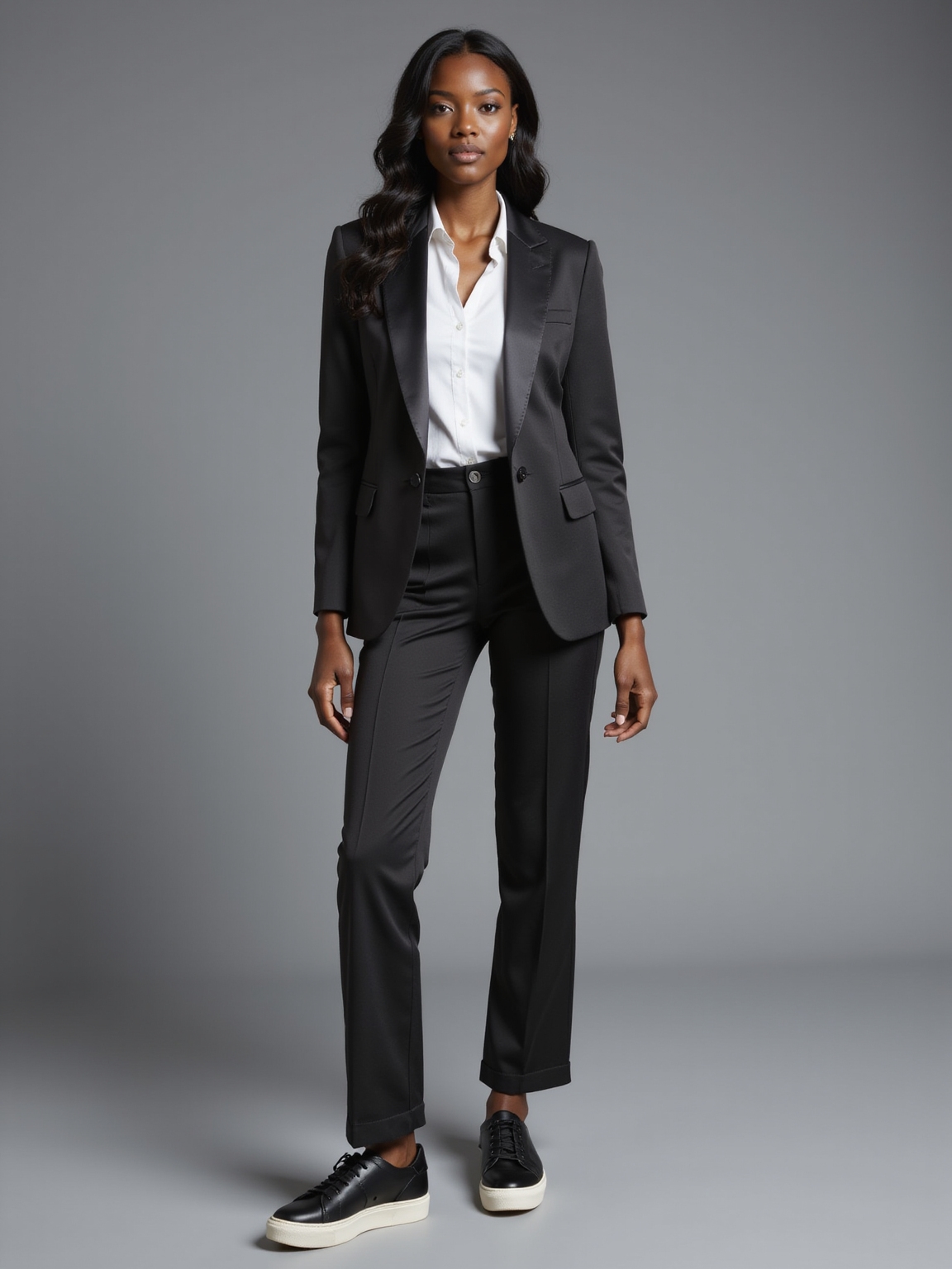 tailored blazers with sneakers