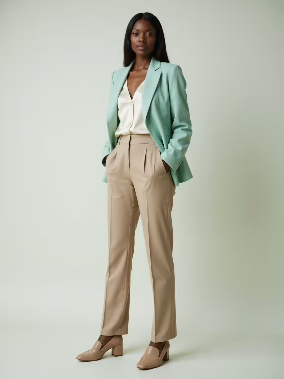 tailored knit blazers ensemble