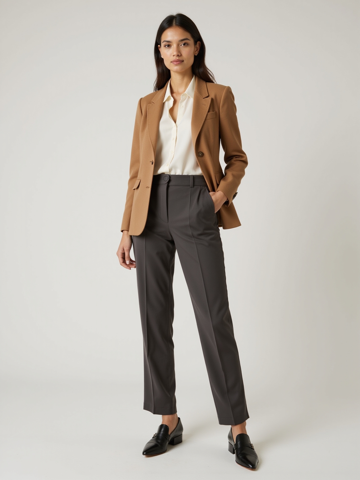 tailored luxe neutral minimalist wardrobe