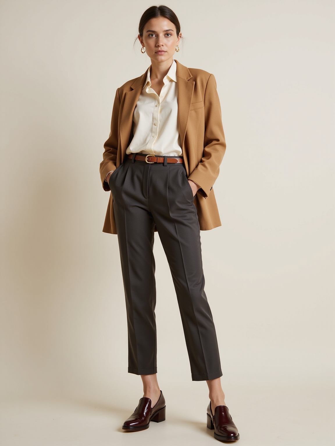 tailored neutral business casual capsule
