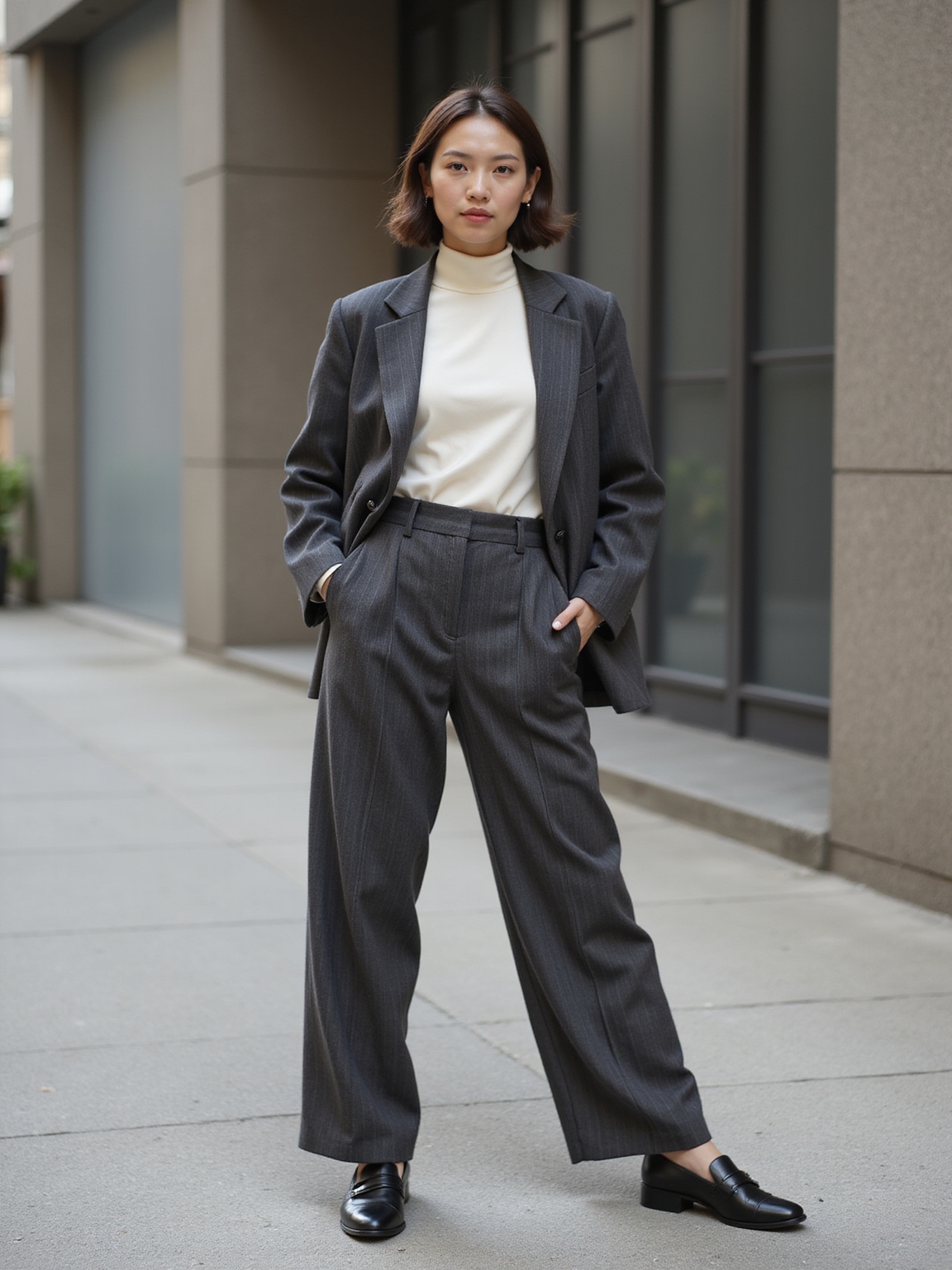 thoughtful layered minimal tailoring