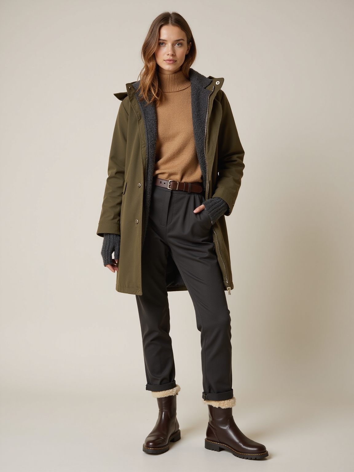 three layer polished winter warmth