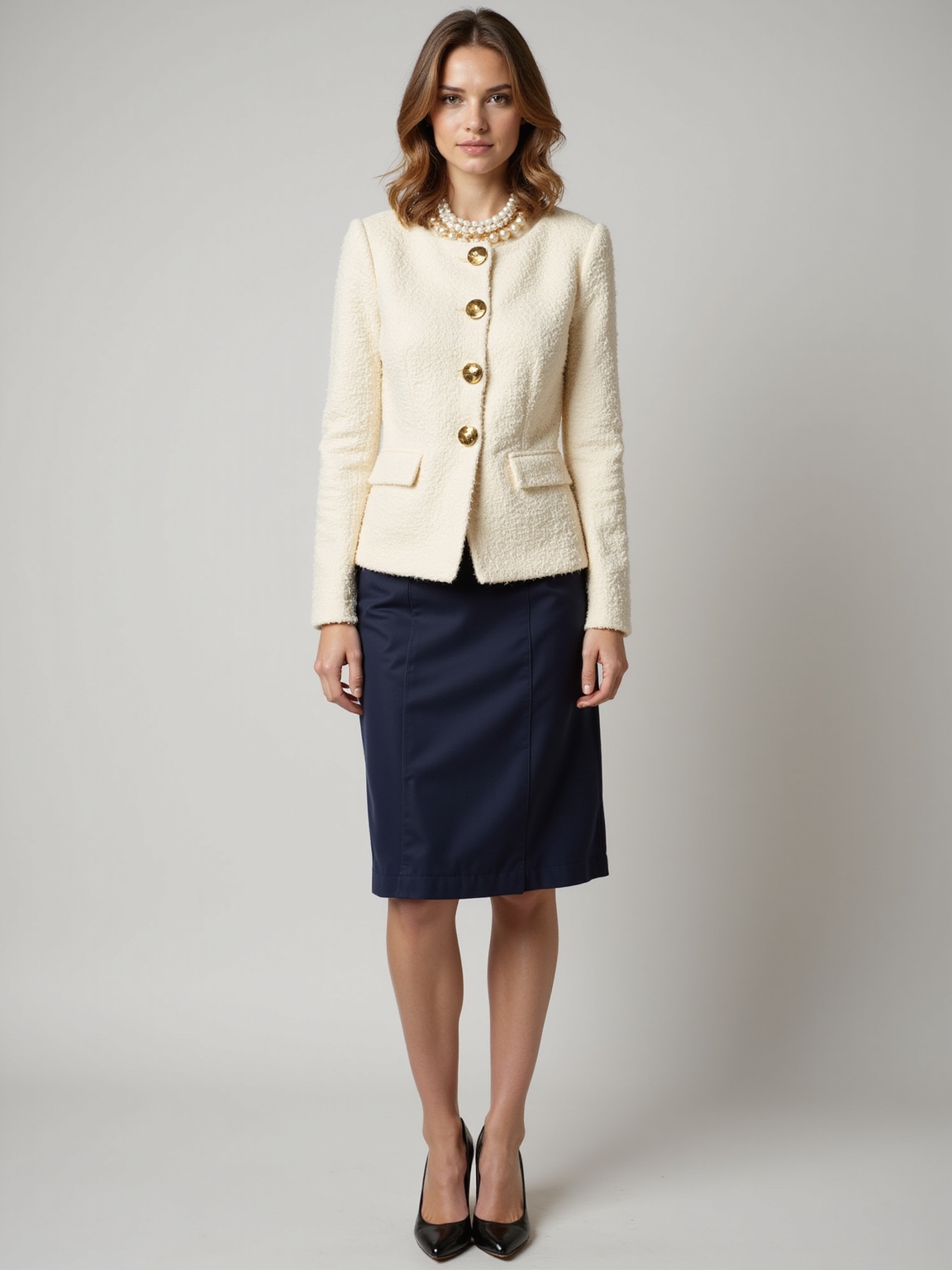timeless chanel tweed pearls