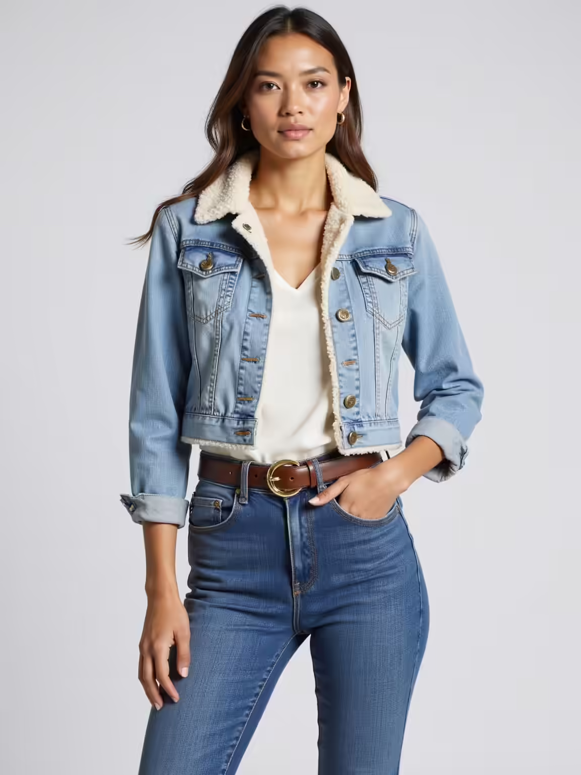 timeless cute denim outfit