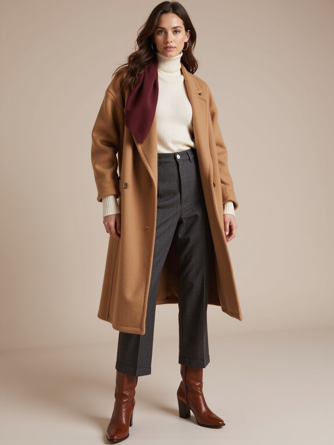 timeless layered neutral winter wardrobe