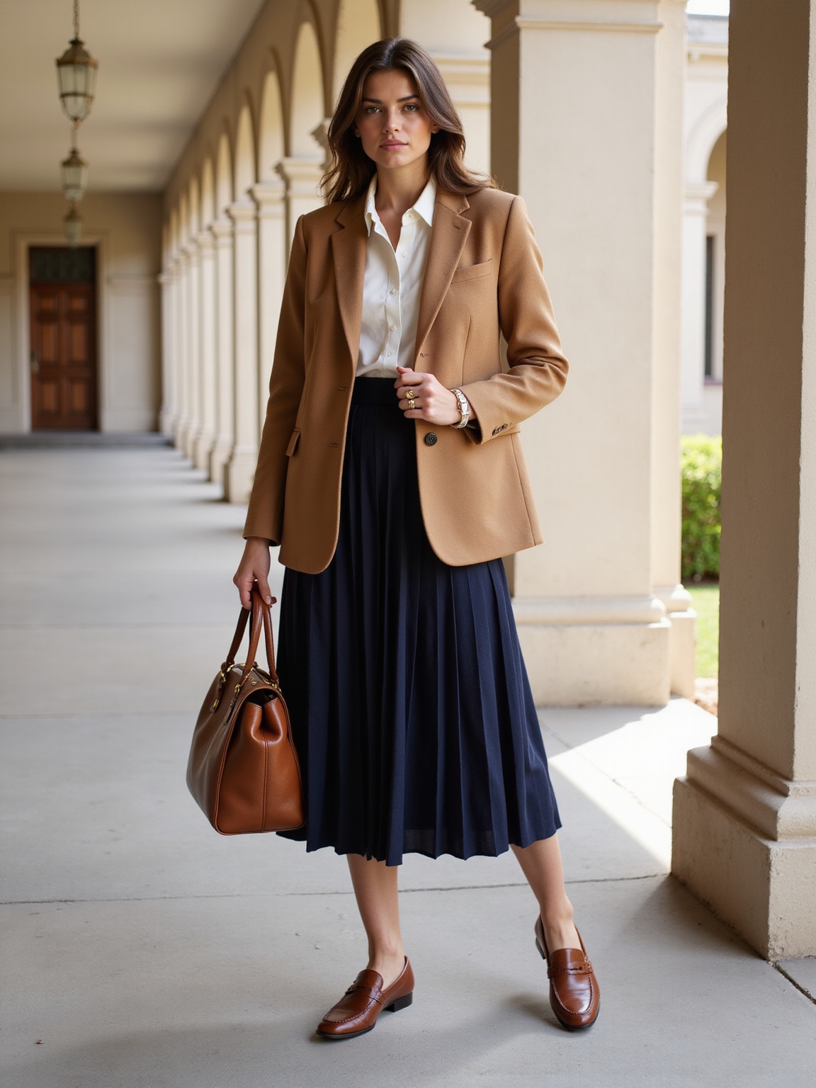 timeless neutral campus capsule wardrobe