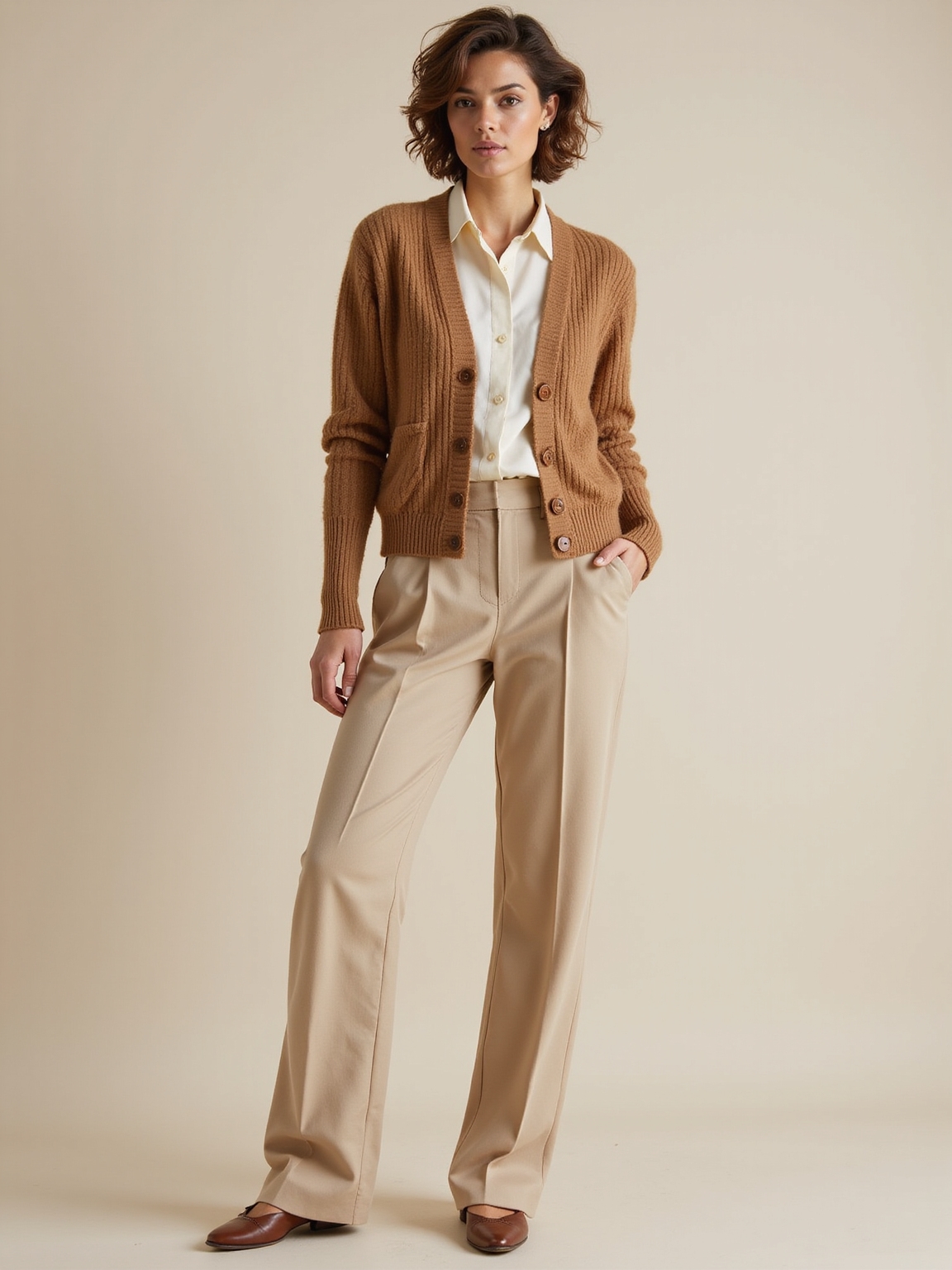 timeless neutral cashmere tailoring