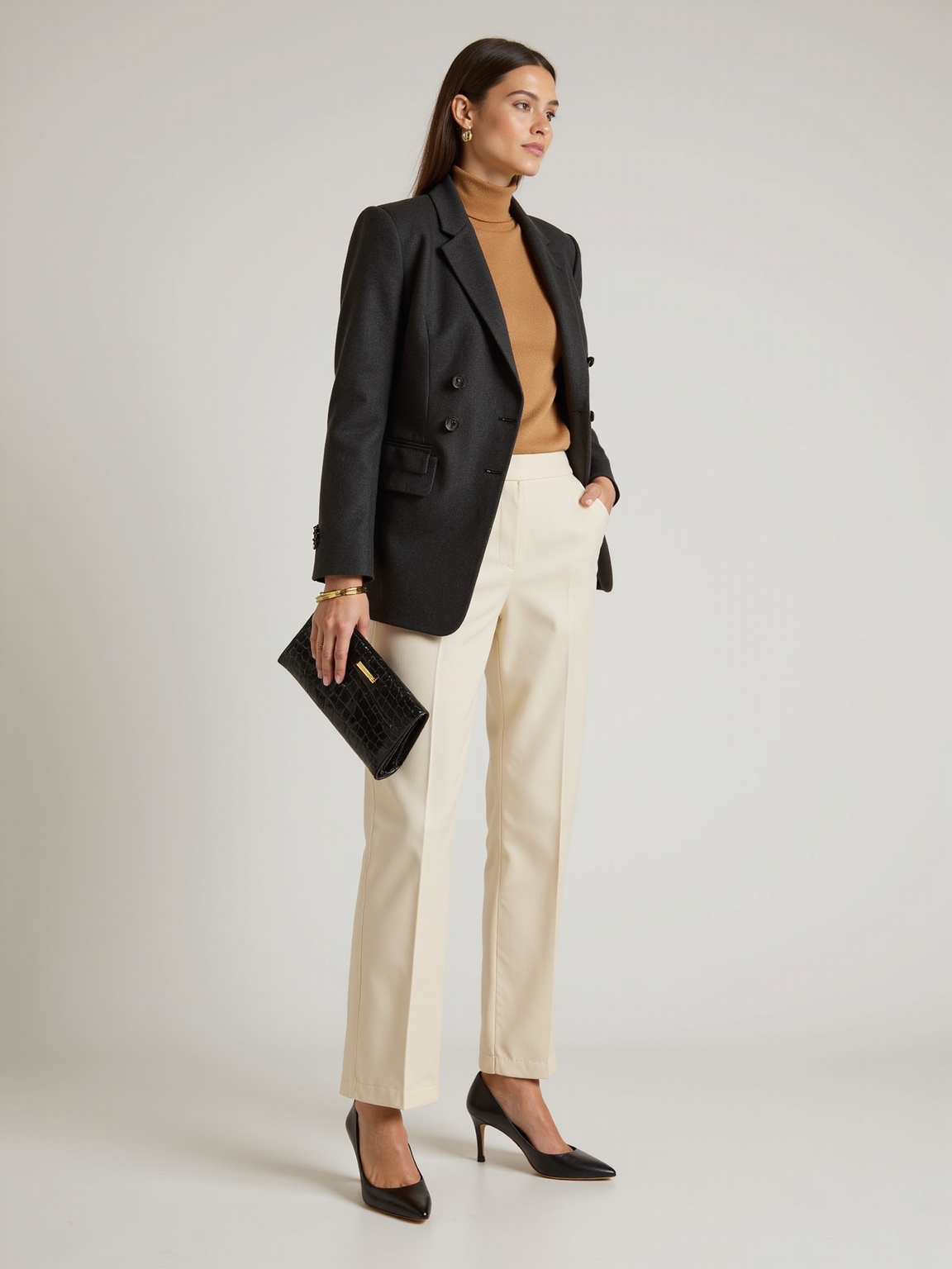 timeless refined neutral office wardrobe