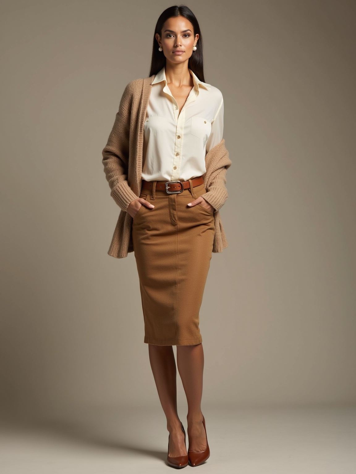 timeless tailored silk and leather