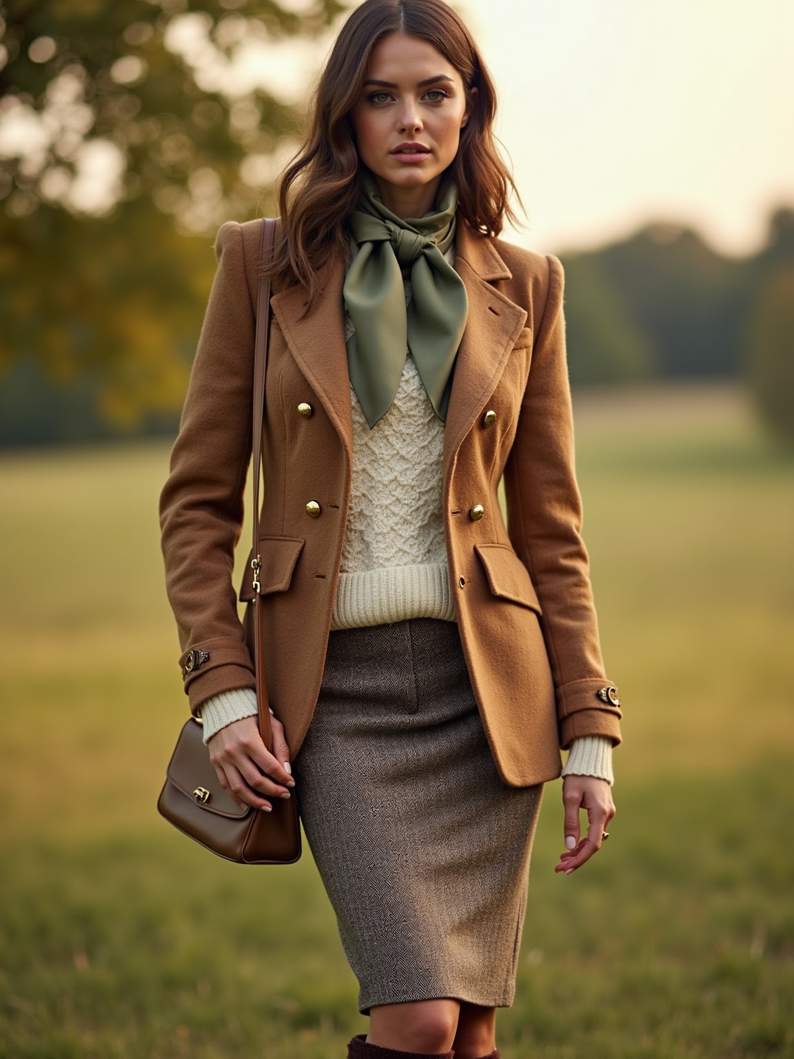 tweed jacket with classic layers