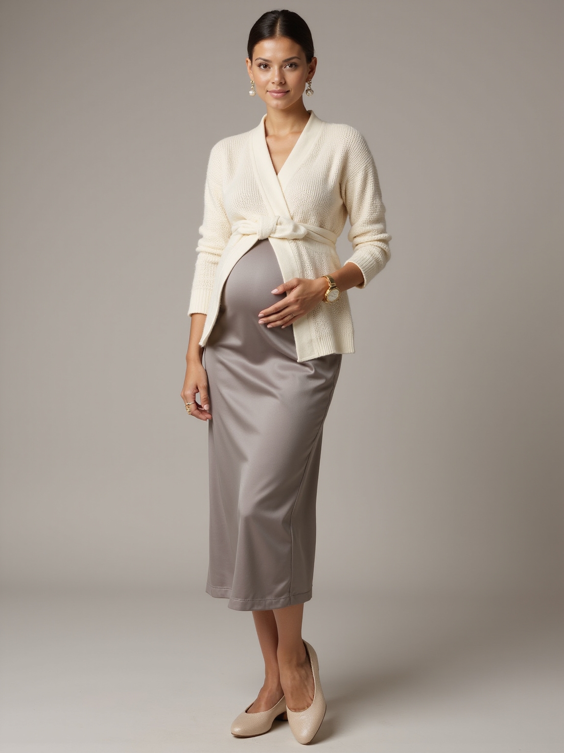 understated luxury maternity wardrobe