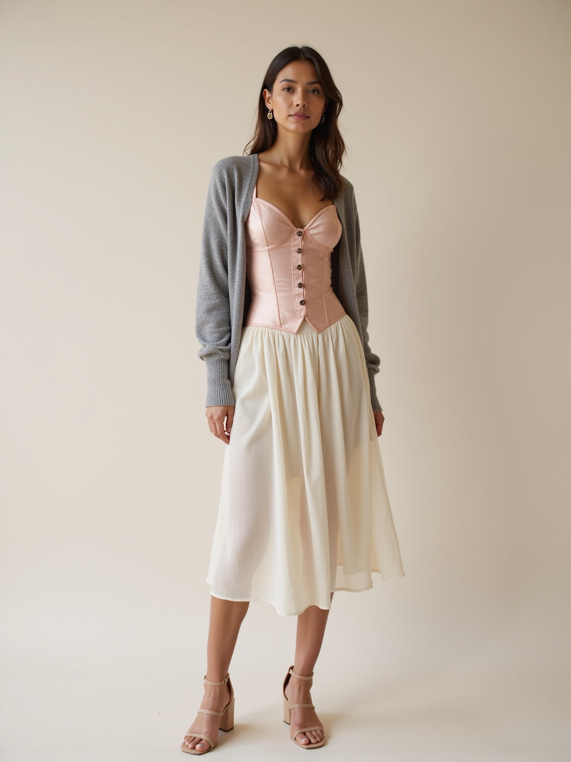 waist focused layered skirt styling