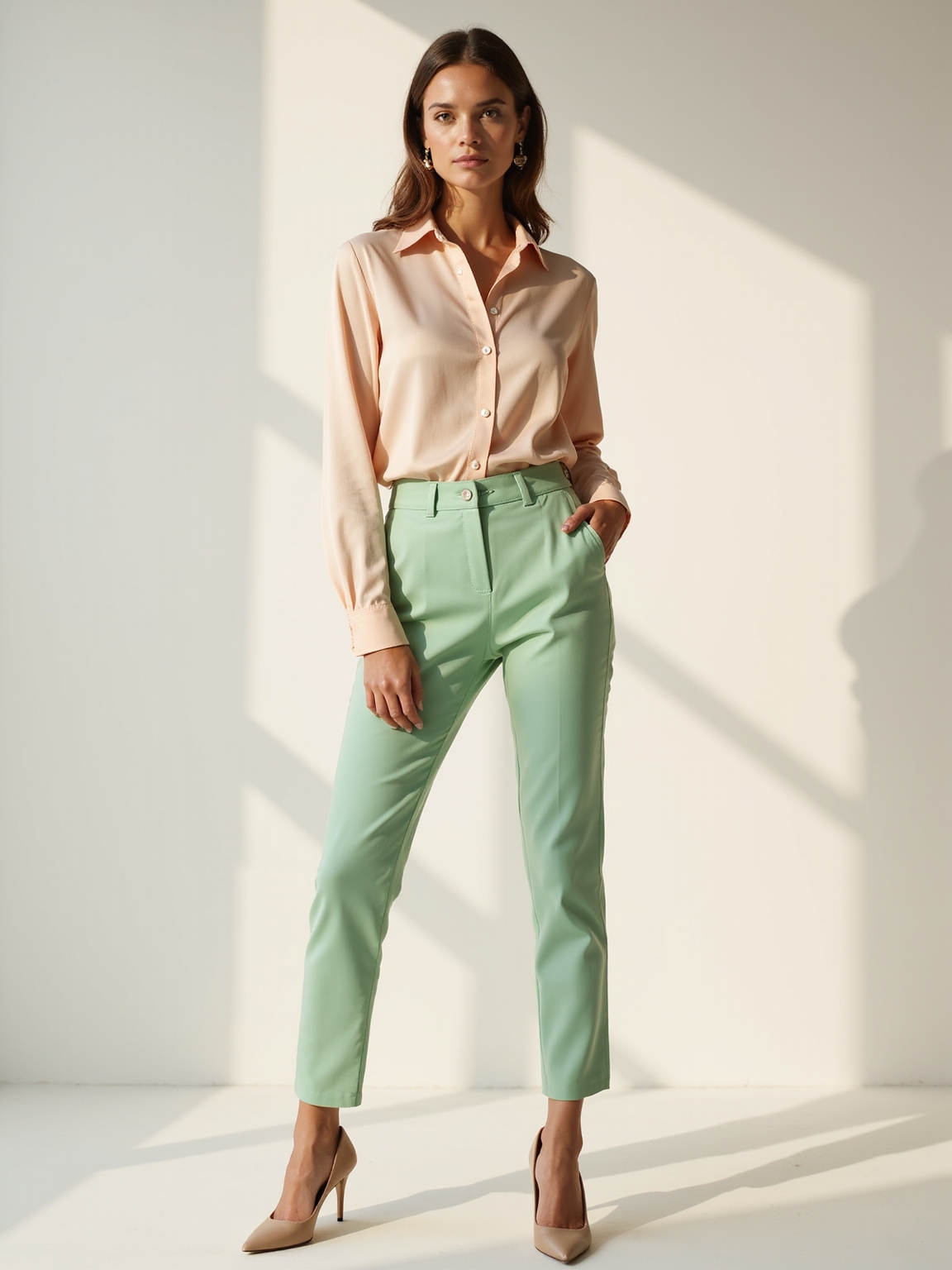 warm peachy spring glow