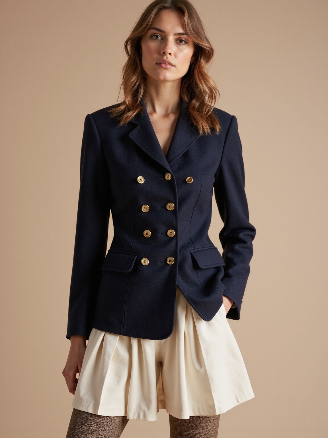 well cut blazer pleated trousers
