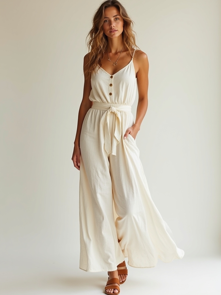 breathable linen summer dress