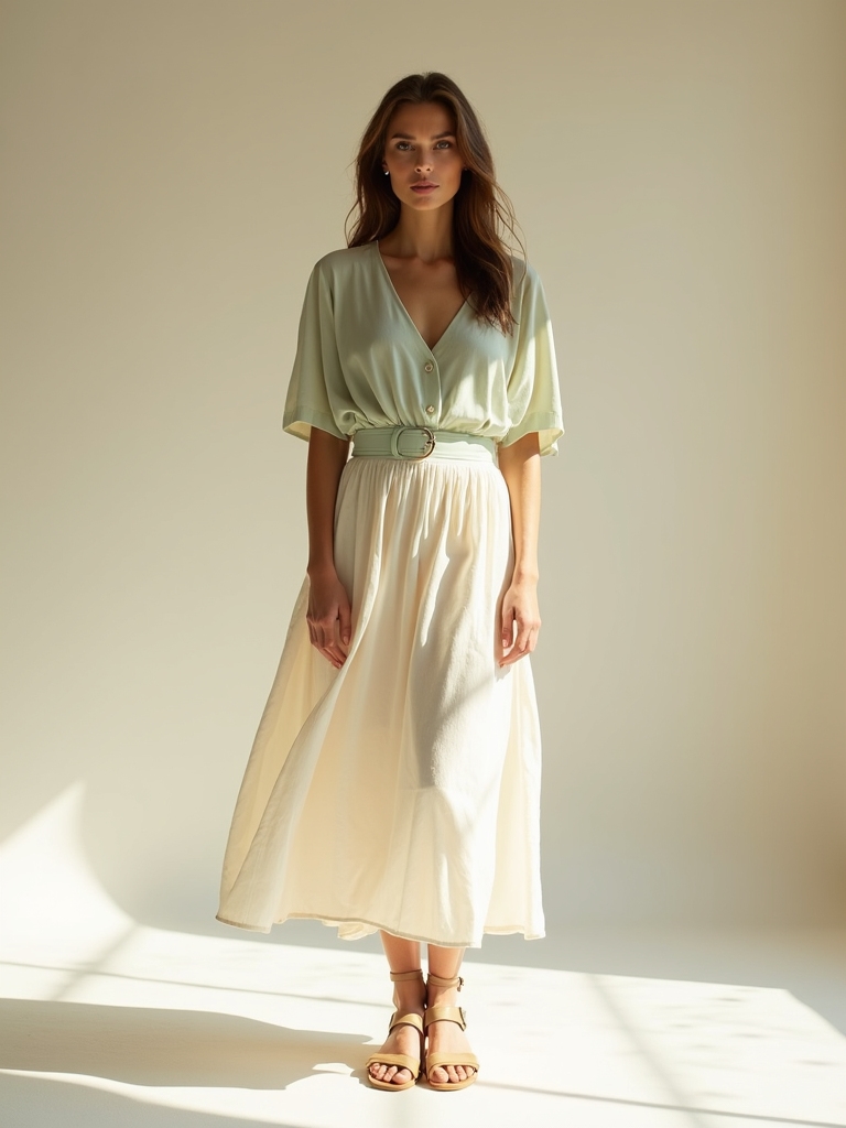 breathable midi skirts elegance