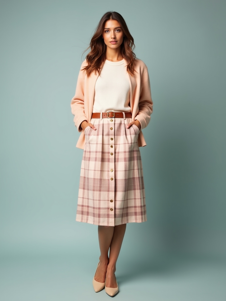 breezy a line skirts outfit