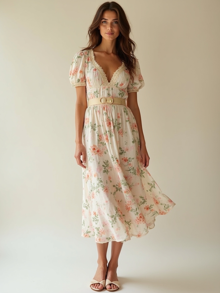 breezy floral midi dresses