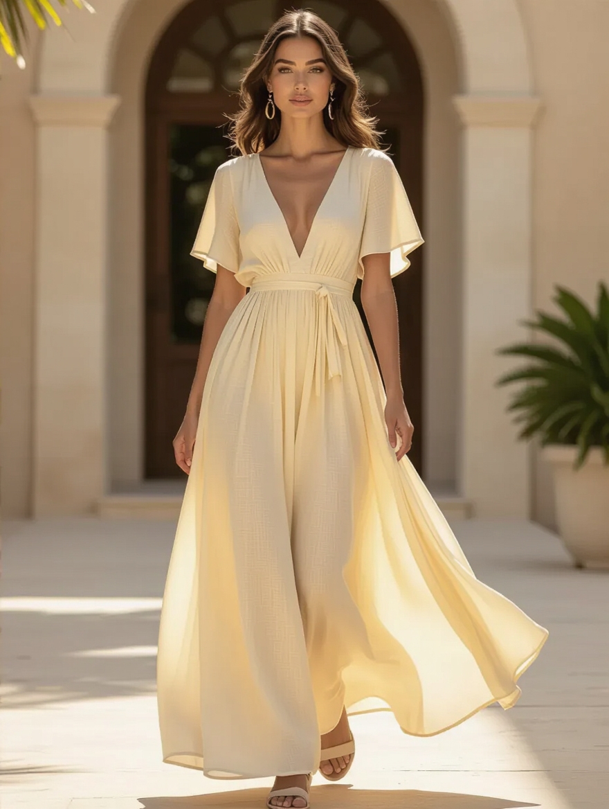breezy maxi dress styling