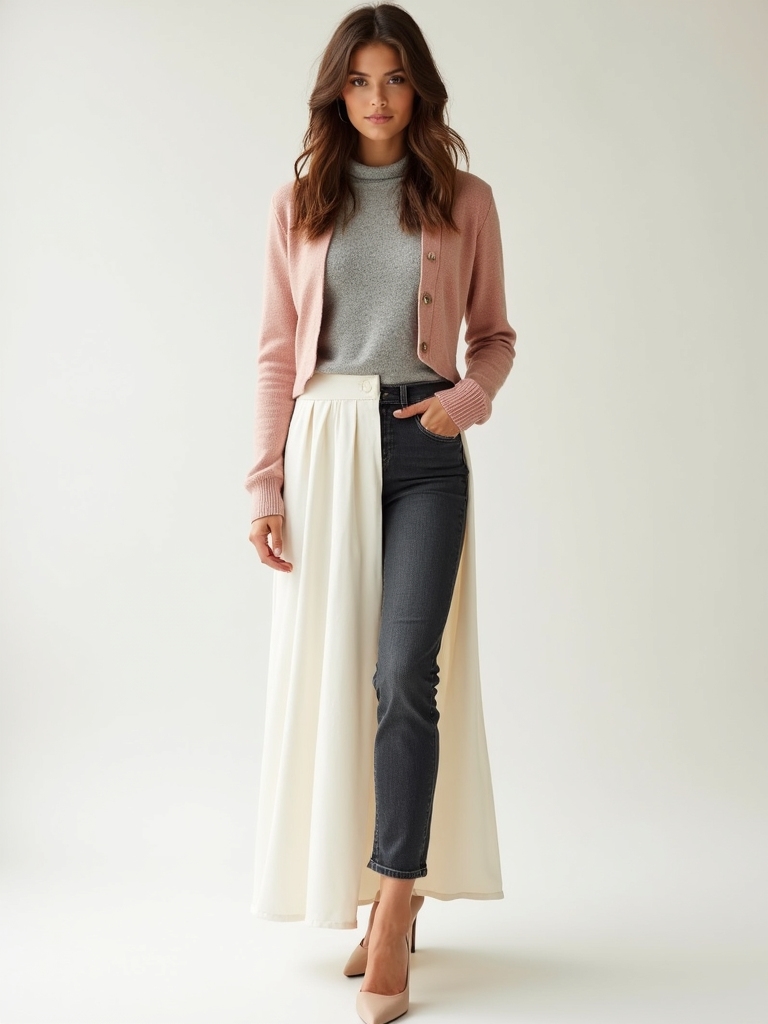 breezy maxi skirt layering