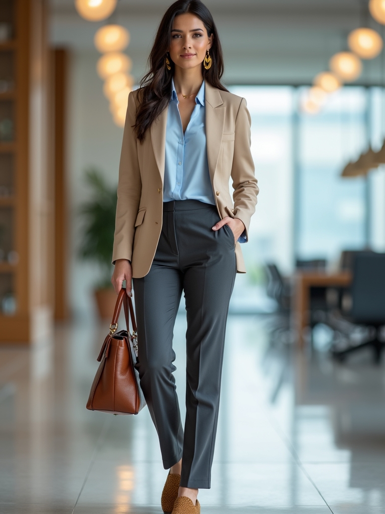 casual polished spring office attire