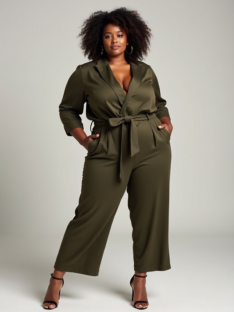chic plus size workwear jumpsuits