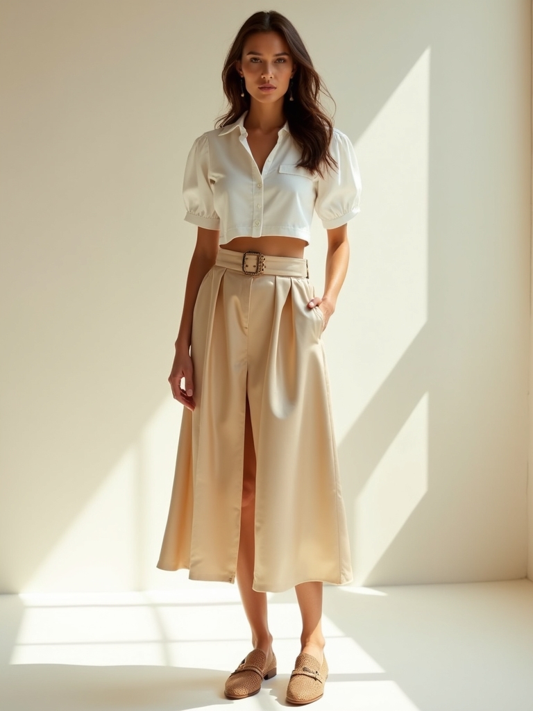 chic skirt and top combination