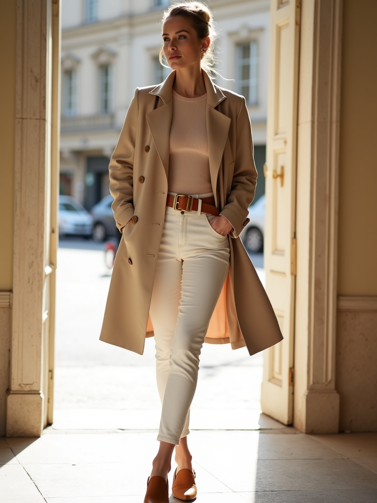 chic trench coats and layers