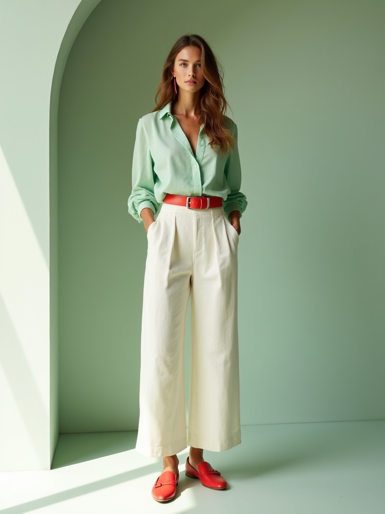 colorful breathable linen pants