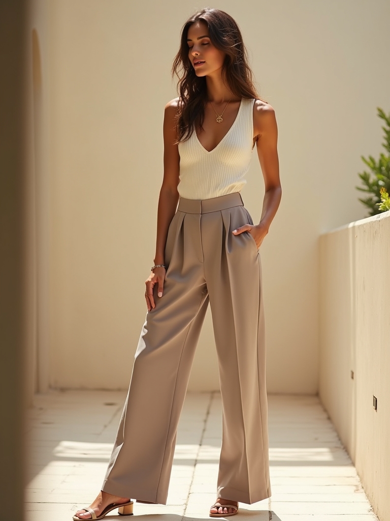 cooling elegance with trousers