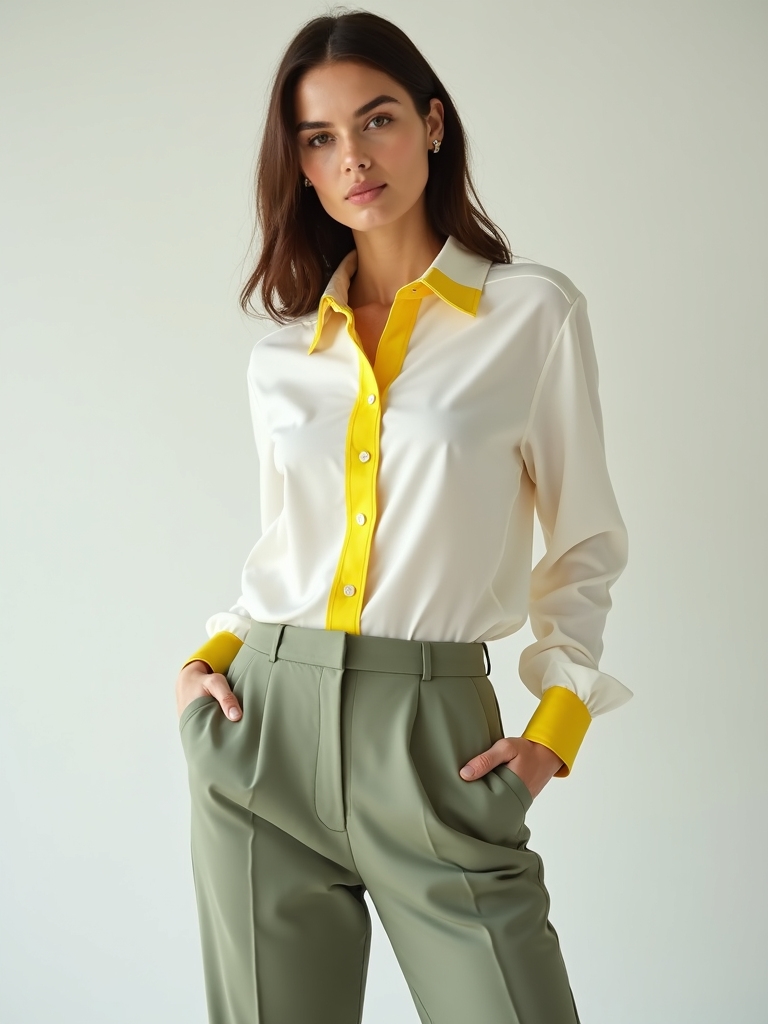 crisp shirts with color accents