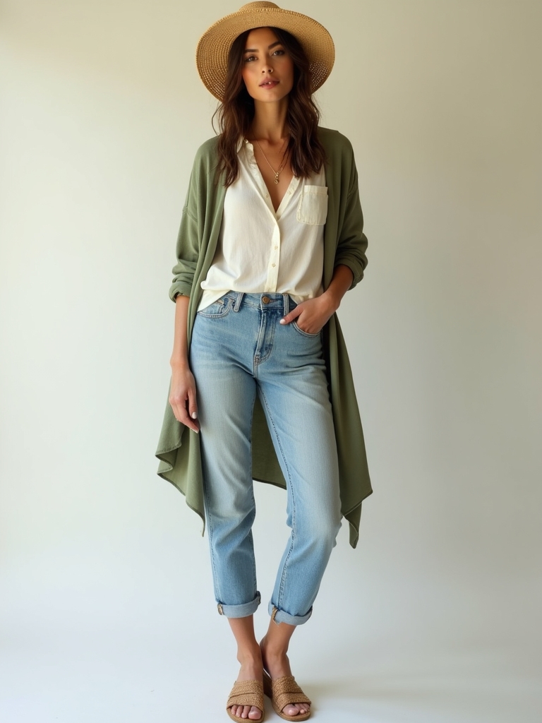 cropped jeans for ventilation