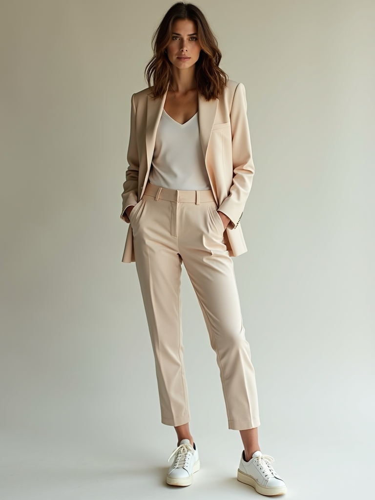 cropped trousers with sneakers