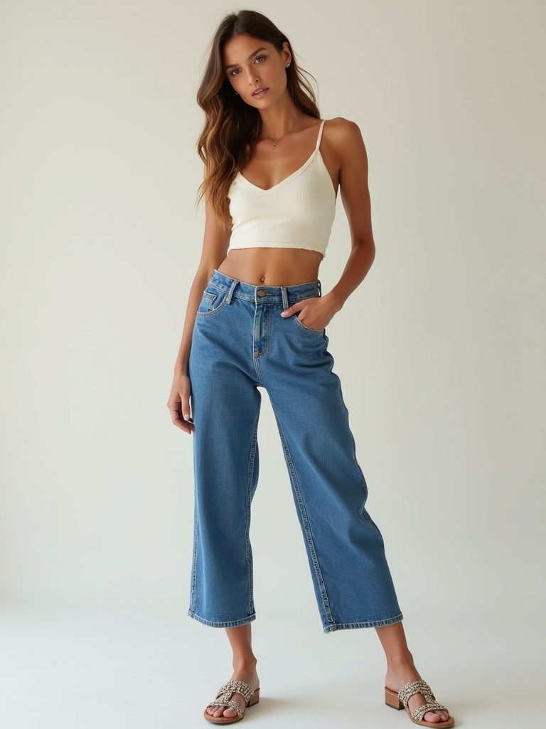 denim capris with blazers