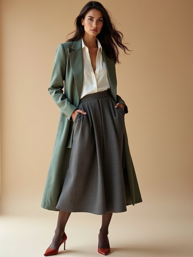 effortless a line skirt styling