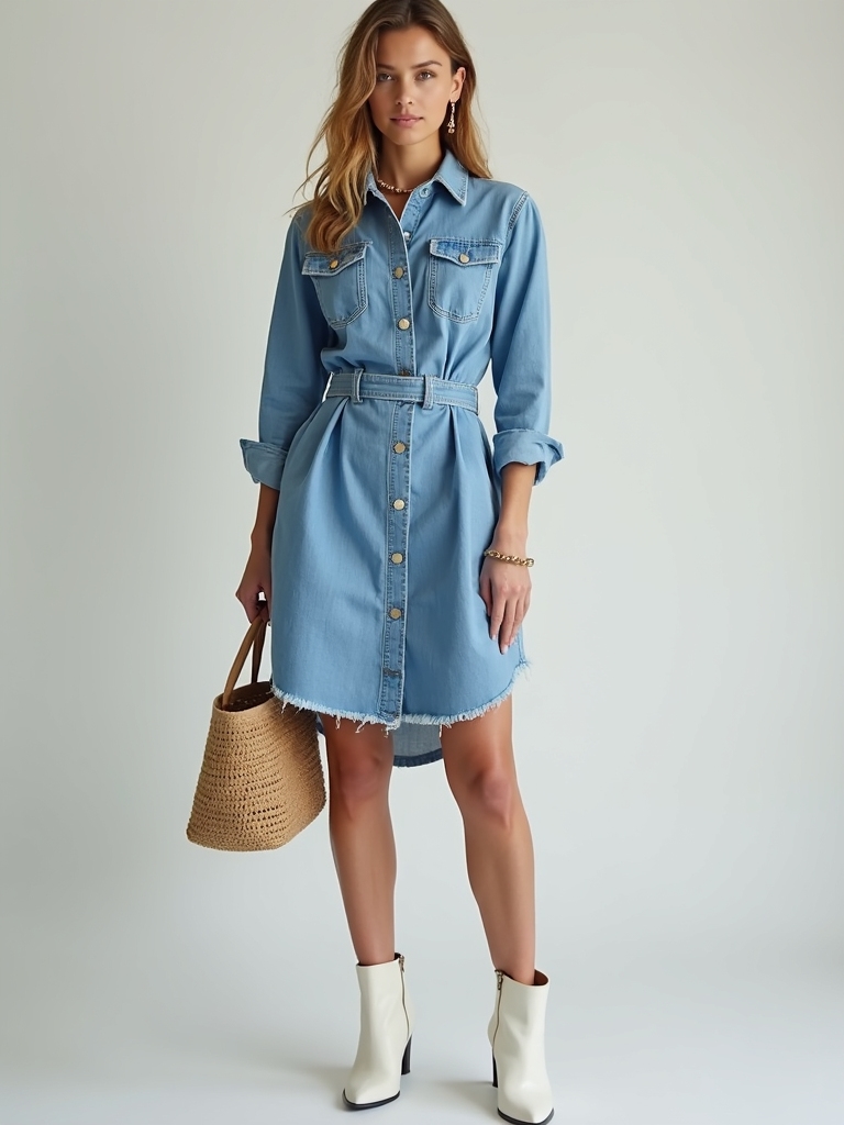 effortless chic chambray ensembles