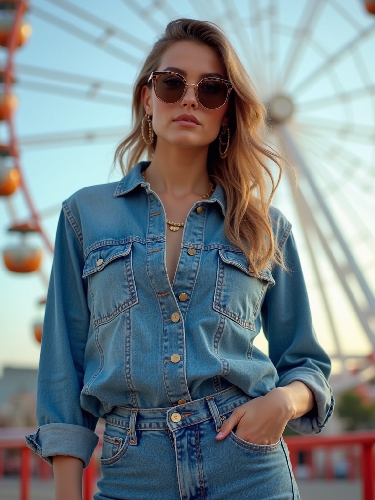 effortless chic denim styling