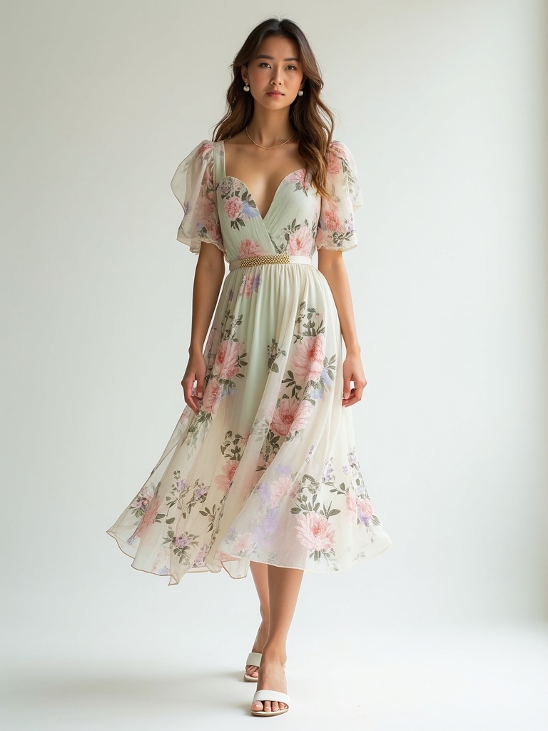 effortless floral dress styling