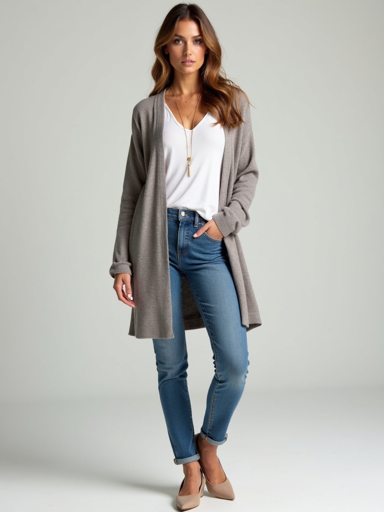 effortless layered cardigan style