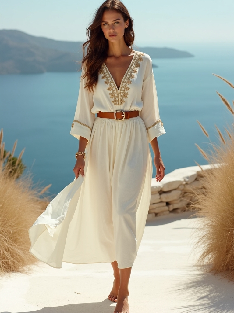 elegant embroidered tunics shine