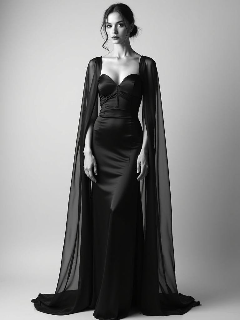 elegant monochrome graduation outfit
